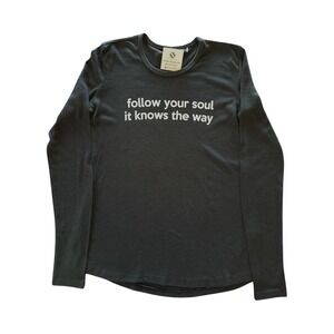 NWT Soulciety Supply FOLLOW YOUR SOUL Long Sleeve T-Shirt Soft Cotton Poly‎  L